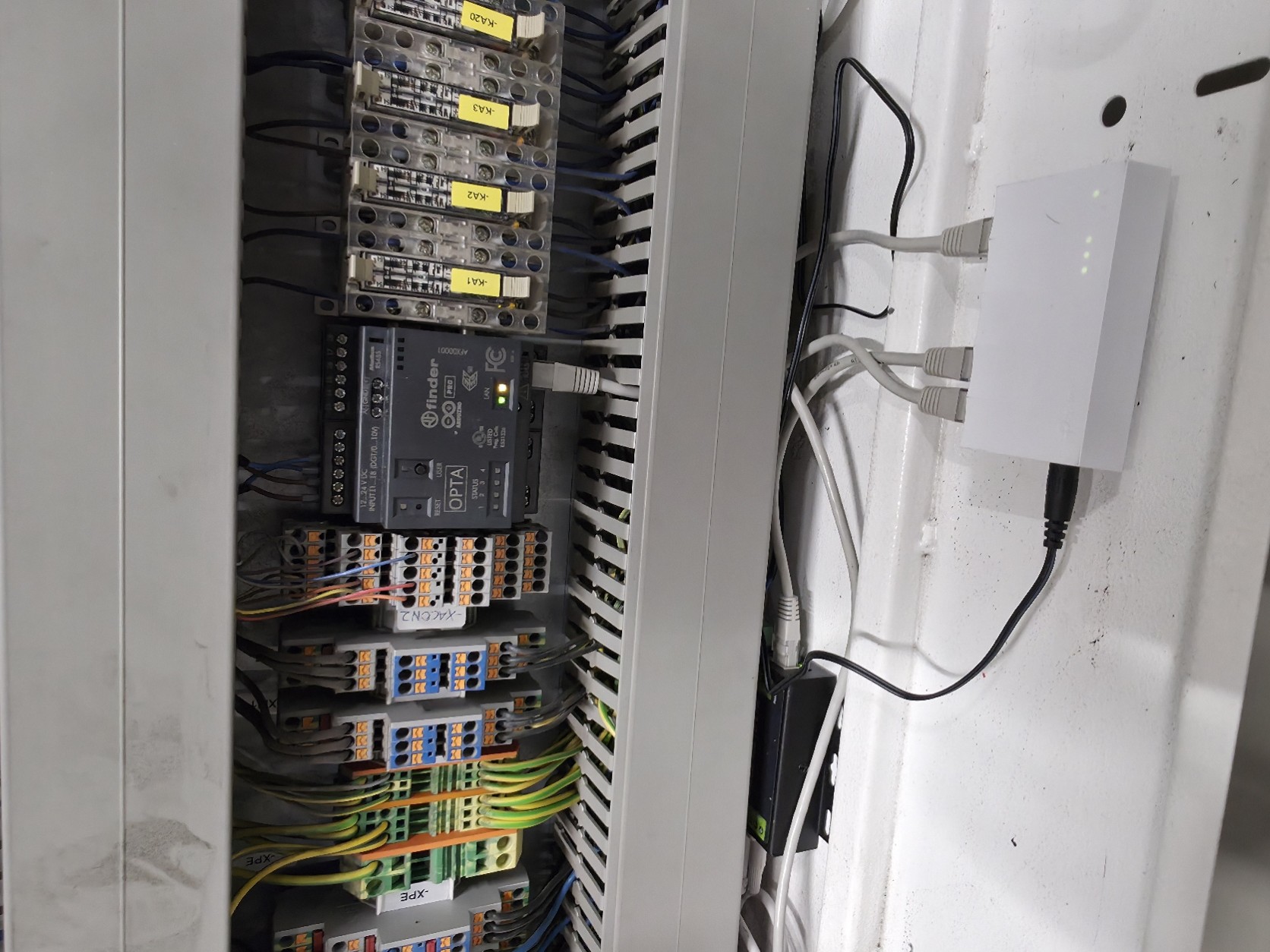 Arduino OPTA v rozvaděči